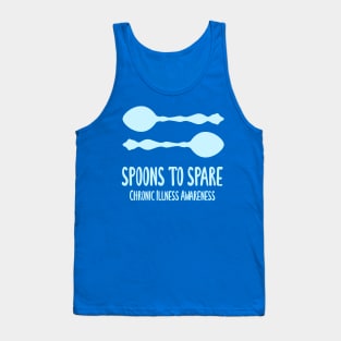 Spoons To Spare - Chronic Illness Awareness (Light Blue) Tank Top